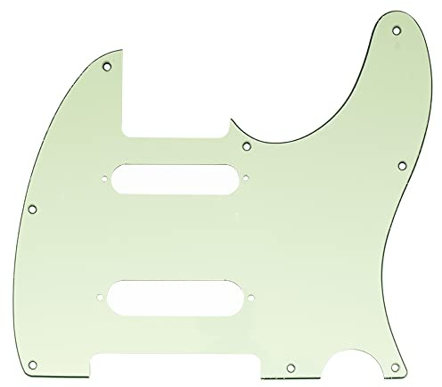 Musiclily Pro 8 Löcher SS TL Schlagbrett Pickguard 3-lagig Mint Green | für USA/Mexico Fender Deluxe Nashville Tele Style E-Gitarre
