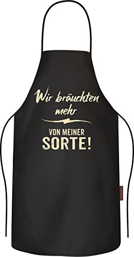 RAHMENLOS Grillschürze Kochschürze Küchenschürze als Geschenk aus reiner Baumwolle - Von meiner Sorte