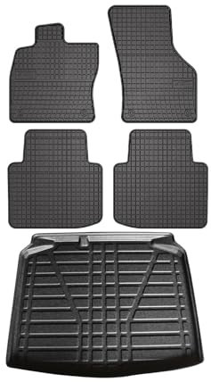 OMAC Fußmatten & Kofferraumwanne Set kompatibel mit Skoda Superb Kombi 2015-2025 Gummi TPE 5X