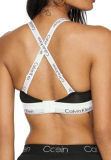 Calvin Klein Damen BH Bralette Lightly Lined Vorgeformt, Schwarz (Black), M