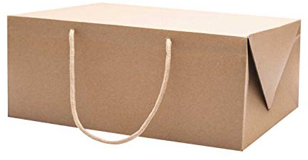 MAQA 10 pz Scatole per colombe pasquali 33.5x23.5x14 cm, Porta colombe Pasqua, Scatola porta colombe e torte con manici Avana