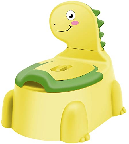 Töpfchen Toilettensitz Kinder Kindertoilette Baby Abhaltetöpfchen Toilette Dinosaurier Themen, Lern Toilette Mit Rückenlehne, Babytoilette, Bequem, Rutschfest, Spritzwassergeschützt und Geruchshemmend