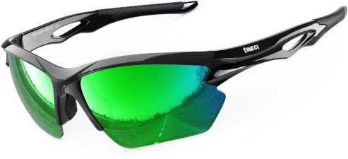BONDDI Fahrradbrille, Sportbrille für Herren Damen, TR 90 Unbreakable Frame Polarisierte Sportsonnenbrille mit UV400 Schutz, für Radfahren Golf Baseball Laufen Wandern