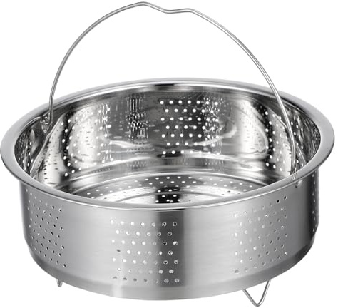 DOITOOL Stainless Steel Steamer Basket for Pot, 8.65inch/22cm Vegetable Steamer Basket Insert Steaming Rack with Handle, Vegetables Fruit Strainers and Colanders for Home Kitchen Cooking