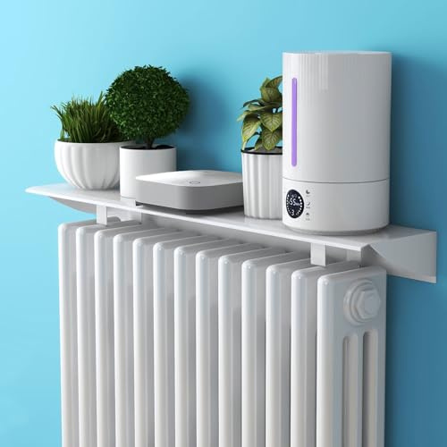AHDFY 50-170cm radiator covers,small radiator shelf,No Drilling Required easy fit Radiator Shelf White,Dustproof heater cover,for Offices Living Rooms Kitchens generic Radiator,80cm
