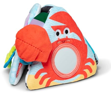 Melissa & Doug - Ozean-Dreieck Kleinkind- und Babyspielzeug für die Zeit auf dem Bauch, weiches sensorisches Spielzeug mit Texturen, Spiegel, Bodenspielzeug für Neugeborene bis 6 Monate