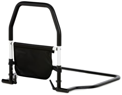 Geriafy - Barandilla Abatible para Cama de Ancianos | Altura e Inclinación Ajustables (55-63 cm) | Asidero Abatible para Cama | Seguridad y Comodidad en el Descanso