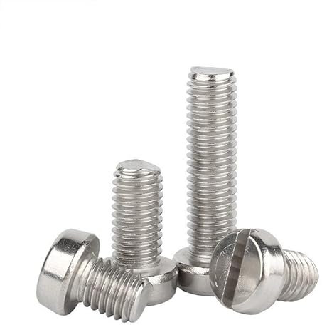 100 Stück, Länge: 3–30 mm, M1,6, M2, M2,5, 304 A2-70, Edelstahl, GB65, Schlitzkappenkopf, Schlitz, Säule, runde Zylinderkopfschraube (Color : 6mmx100pcs, Size : M1.6)