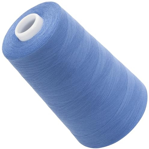 Aerzetix – C72662 – sytrådkon 120 (40/2) 4 000 m – tillverkad av polyester – konfektion, kortvarig, garn, snöre, sömnad, kläder, tråd – färg blå – pärla – lila