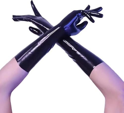 GREEFEI Short Latex Gloves for Women Men Rubber Gloves Cosplay Party Clothing