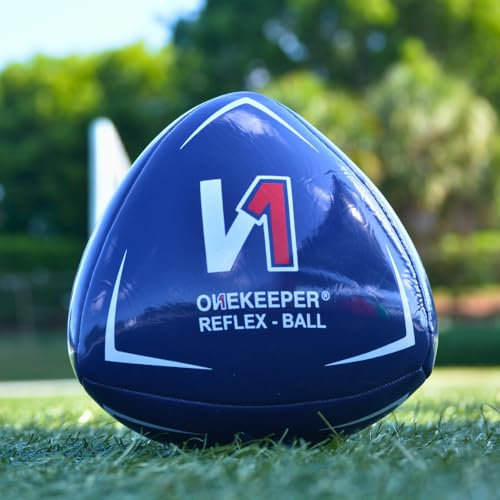 ONEKEEPER Fußball-Reflex- und Reaktionsball für Beweglichkeit, Reflex und Geschwindigkeitstraining für Kinder und Junioren, Blau