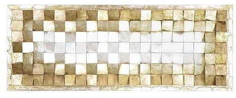 SEART Holzbild 3d Groß MOSAIK | Wandbilder für Büro 145x55cm