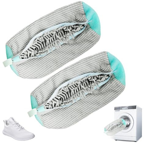 YFCJYBF 2Pcs Schuhe Waschbeutel Sneaker, Schuhwaschbeutel, Schuhe Für Waschmaschine，Wiederverwendbarer Waschbeutel, Netzschuhe Wäschesack für Sneaker，Mit Reißverschluss Schuhe Wäschesack,