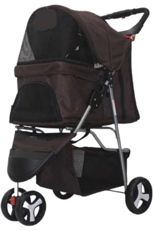 LZHUYE Poussette pour Chien, Poussette pour Chien, Poussette pour Chat, Poussette pour Chien, Poussette pour Animaux de Compagnie avec Roues, Chariot de Transport pour Chat, Chariot de Voyage pliab