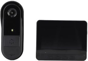 Türklingel Mit Kamera, 1080P IP65 Wasserdicht Video Türklingel, 4,3 Zoll IPS Bildschirm Funkklingel Mit Kamera, 170° WLAN Türklingel Mit Kamera Kabellos, Infrarot Nachtsicht (Wasserdicht)