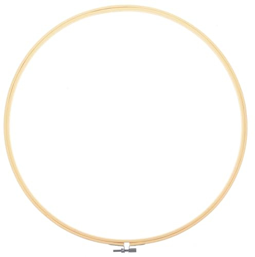 LALAFINA Bambus Stickrahmen Rund 40cm, Kreuzstich Rahmen, Cross Stitch Hoop FüR Diy, Kreuzstich, Stickerei, Kunst, Handwerk, NäHen