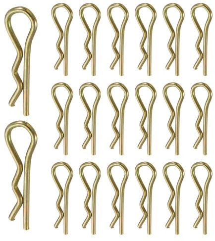 QUARKZMAN 20 Pcs Pasador Enganche, 2.5mm x 43mm Pasadores R Acero Al Zinc Coloreado Con Resorte Alfileres Retención Alfileres Pelo Juego Pasadores Seguridad Carros Cortacéspedes