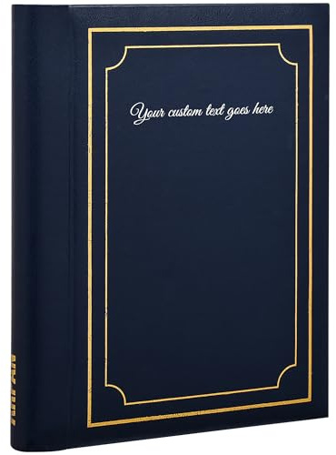 Arpan Personalised Custom Text Self Adhesive 36 Sheets 72 Sides Spiral Ring Binding Photo Album (Blue)
