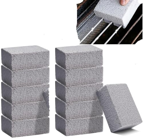 10 Stück Grillstein-Reinigungsblöcke, wiederverwendbare Entkalker-Bimsstein-Reinigungsbürste, Reinigungsblöcke, Reinigungssteine ​​für Grill, Küche, Dusche, Badezimmer, Spüle, Backofen, Mehrzweckgrill