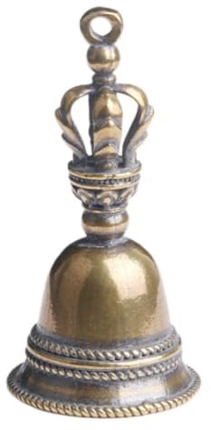 Sosoport Campanelli in Ottone Portachiavi 2 Pezzi Mini Campanellini Pendenti Decorativi Compatto per Feste e Collezione Personale