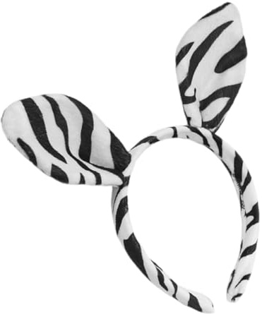 Beaupretty Zebra Tierohren Haarreif Stirnband Aus Kunststoff Für Damen Mit Bequemen Sitz Für Halloween Kostümball Und Geburtstagsfeier