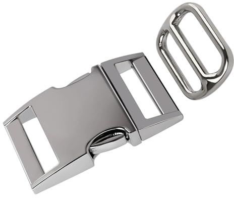 LIUZHU Hebillas de Clip de Metal Ancho Interior 24 mm, Largo 52 mm, Hebilla de Mochila de Aleación de Zinc, Clip Lateral Cierre Sobre Superficie Galvanizada, para Mochilas y Correas para Perros