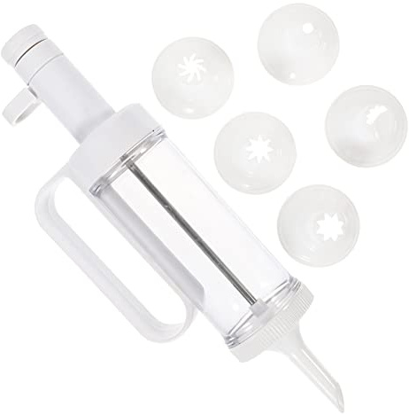 VICASKY Cake Decorating Tools with Cookie Press Maker Kit Pastry Biscuit Maker Cupcake Filling Injector White Baking Mold Accessories for Home Patisserie and DIY Baking Gifts