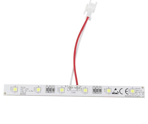 Honseadek Kühlschrank LED Lichtleiste Ersatz W27-105 Energiesparende Kühlschrank Beleuchtung Bar Helle Beleuchtung Einfache Installation Metall 12x1cm