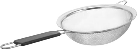 CLISPEED Colador De Malla De Acero Inoxidable 304 Tamaño Grande Filtro De Aceite Con Mango De Plástico Resistente Para Cocina Hogar Coladores Finos Multifuncionales