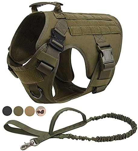 No Pull Geschirr für Große Hunde Militärische Taktische Hundeweste für Deutsche Schäferhunde, Dobermänner und Labrador - Ideal für Diensthundetraining