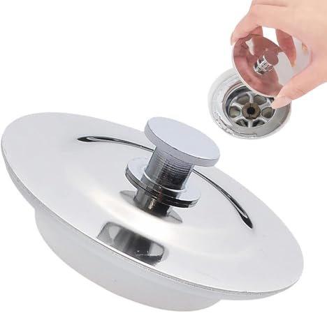 Universal Bath Plug, 40-45mm Hole Stainless Steel Drain Plug Replacement,for Bathtub, Kitchen, Laundry Sink, Rv Sink Etc sink Drain Stopper