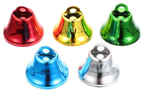 TINEASUR 50 Pezzi Campanelle in Metallo per Pappagalli Piccole Campanellini Leggeri e Pratici per Decorazione Gabbie e Collari Animali Domestici Artigianato