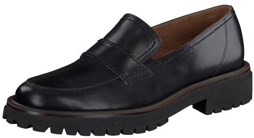 Paul Green Femme Chaussures Basses, Dame Mocassin,Chaussons,Chaussures d'affaires,Bureau,Chaussures de collège,Loafer,Schwarz (Black/Natur),37.5 EU / 4.5 UK