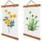 2 Pack A4 Poster Frame Hangers, Light Wood Wooden Frame Hanger, Magnetic Poster Hanger, Wooden Poster Frame Hanging Kit for Posters, Pictures, Art Prints, Photos, Maps, Scrolls, Canvas Artwork