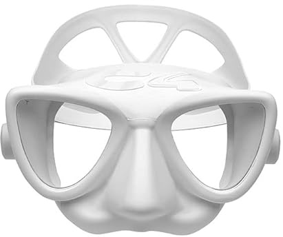 C4 Plasma Maske XL für Apnoe und Unterwasserfischen (weiß)