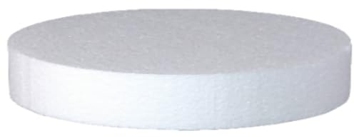 Generico 5 ALZATA BASE TORTA TONDA IN POLISTIROLO 40 cm diam. Altezza 5 cm STAND