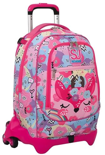 Sj Gang Pinkhugs Zaino Scuola con Trolley Jack-3wd+