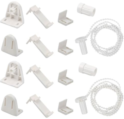 YOPEUC 2 Kit Klemmfix Halterung, Weiß Ersatzteile Doppelrollo Klemmhalter, Rollo Halterung für Verdunkelungsrollo, Fenster Klemmfix-Rollos
