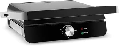 Karaca Toastmaster Grill and Sandwich Toaster, 2000W, Non Burn, Non Stick Plates, Easy to Clean, Panini Press, Adjustable Double Plates, Inox