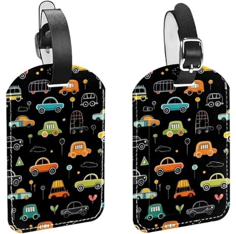 Niedliche Auto-Reisegepäckanhänger, 2 Stück, Gepäckanhänger, Koffer-ID-Tags, Handtaschenanhänger, Gepäckanhänger