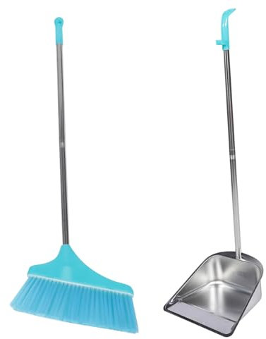 COLLBATH Besen Und Schaufelset Für Haushalt Büro Und Außenbereich Langlebiges Reinigungstool Mit Langem Griff Und Schmeidigem Besen Für Einfachen Gebrauch