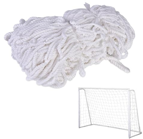 Professioneller Ersatz für Fußballtornetze, Polyethylen-Polyester-Fußballnetz, Ersatz-Fußballnetz für 8 x 4 Fuß große Fußballtore, Ersatz-Fußballpfostennetz in voller Größe