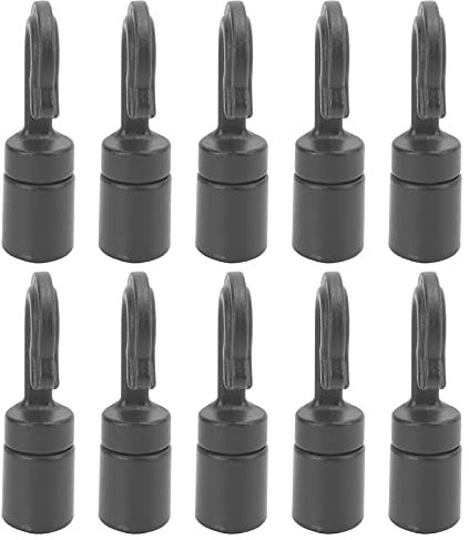 ANKROYU 10 Pezzi Ganci per Corda Antiurto, Ganci per Corda per Barca in plastica, Gancio Elastico per Fissaggio Leggero per Canoa, Ganci Elastici Multiuso per Kayak Canoe