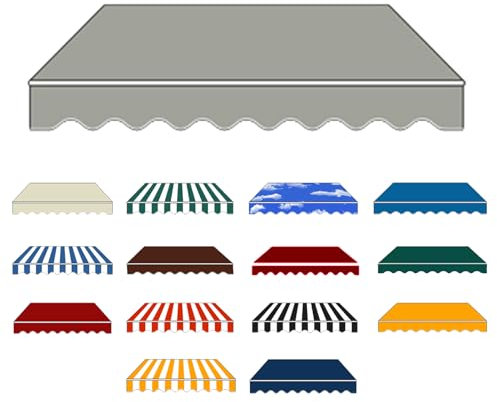 Sonnenmarkise Gelenkmarkise Wasserdicht Sonnenschutz Balkonmarkise: mit Dicker Rahmen Manuell Ausfahrbare Markise Praktisch und Rostfrei UV Schutz (grau, 2 * 1.5M)