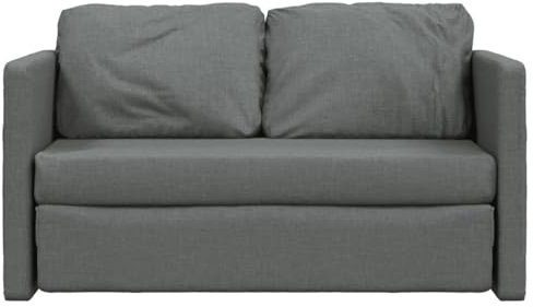 Hommdiy Bodensofa, Klappbar Bodenbett Sofa mit Schlaffunktion, Schlafsofa Schlafsessel mit Metallgestell, Klappsofa Sofabett für Wohnzimmer Schlafzimmer,Stoff Bodensofa Dunkelgrau