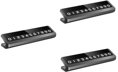 BUGUUYO 3 Stück Temporäres Parkschild Grau Superhelles Nachtlicht Telefonnummernschild Für Einfache Installation