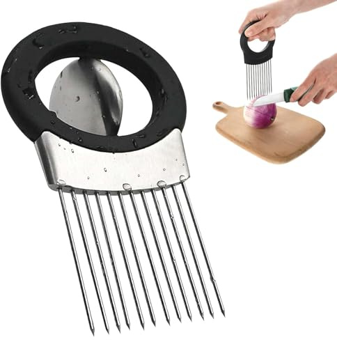 1 Pcs Onion Slicer, Onion Cutter, Veg Cutter, Onion Holder for Slicing, for Slicing Meat Tenderizer Tool,Food Vegetable Slicer Tool for Slicing Egg Tomato Avocado Lemon Fruit