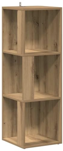 vidaXL Eckregal Artisan-Eiche 33x33x100 cm Holzwerkstoff