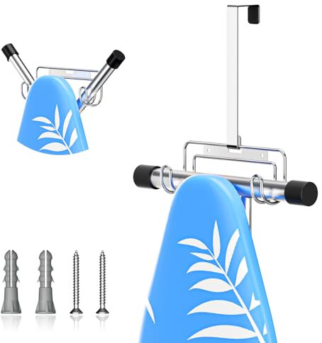 Soporte para Tabla de Planchar Pared, Colgador Tabla Planchar Puerta para Cuartos de Lavado