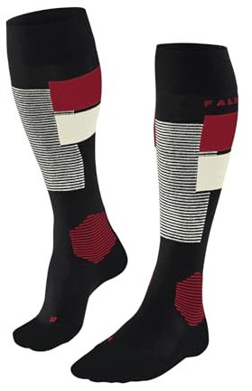 FALKE SK4 Advanced M Kh lana hilo funcional finos cálidos 1 par, Calcetines de esquí Hombre, Negro Black 3008 Iconic, 39-41